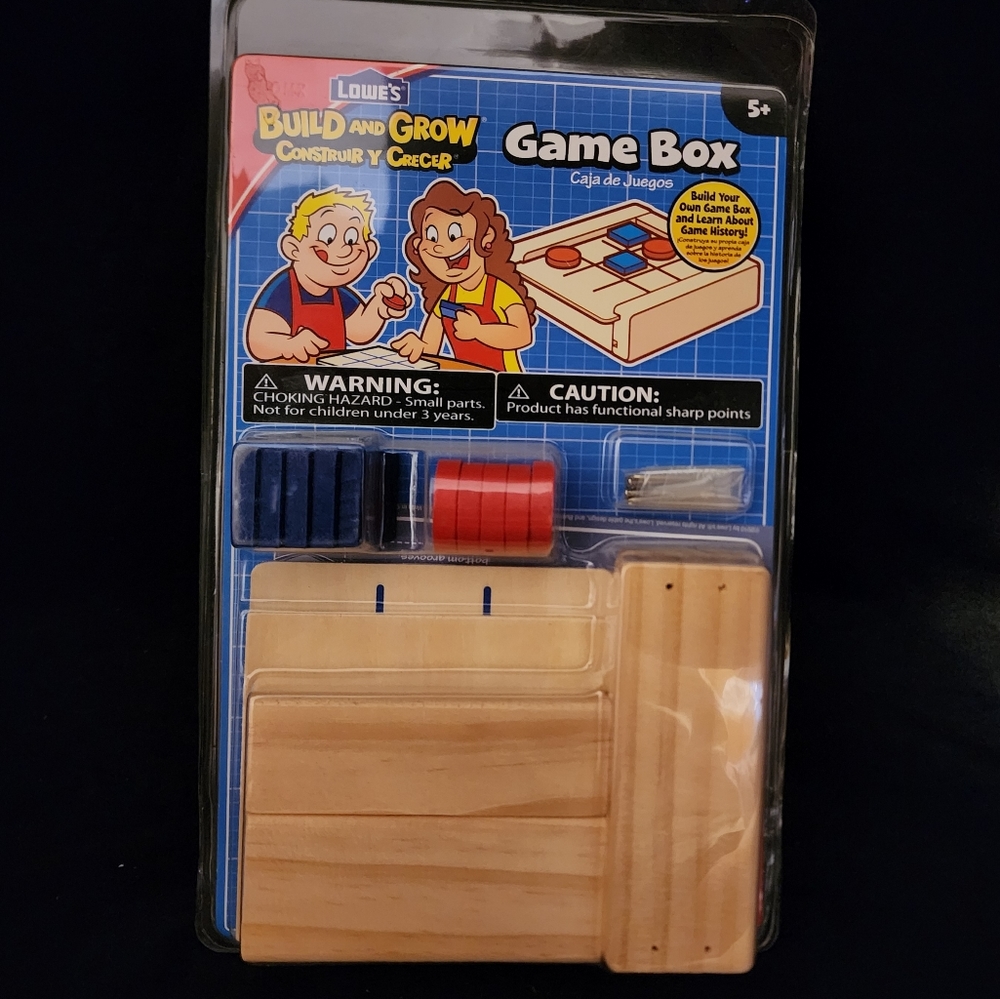 Vintage Lowe's DIY Tic-Tac-Toe game box